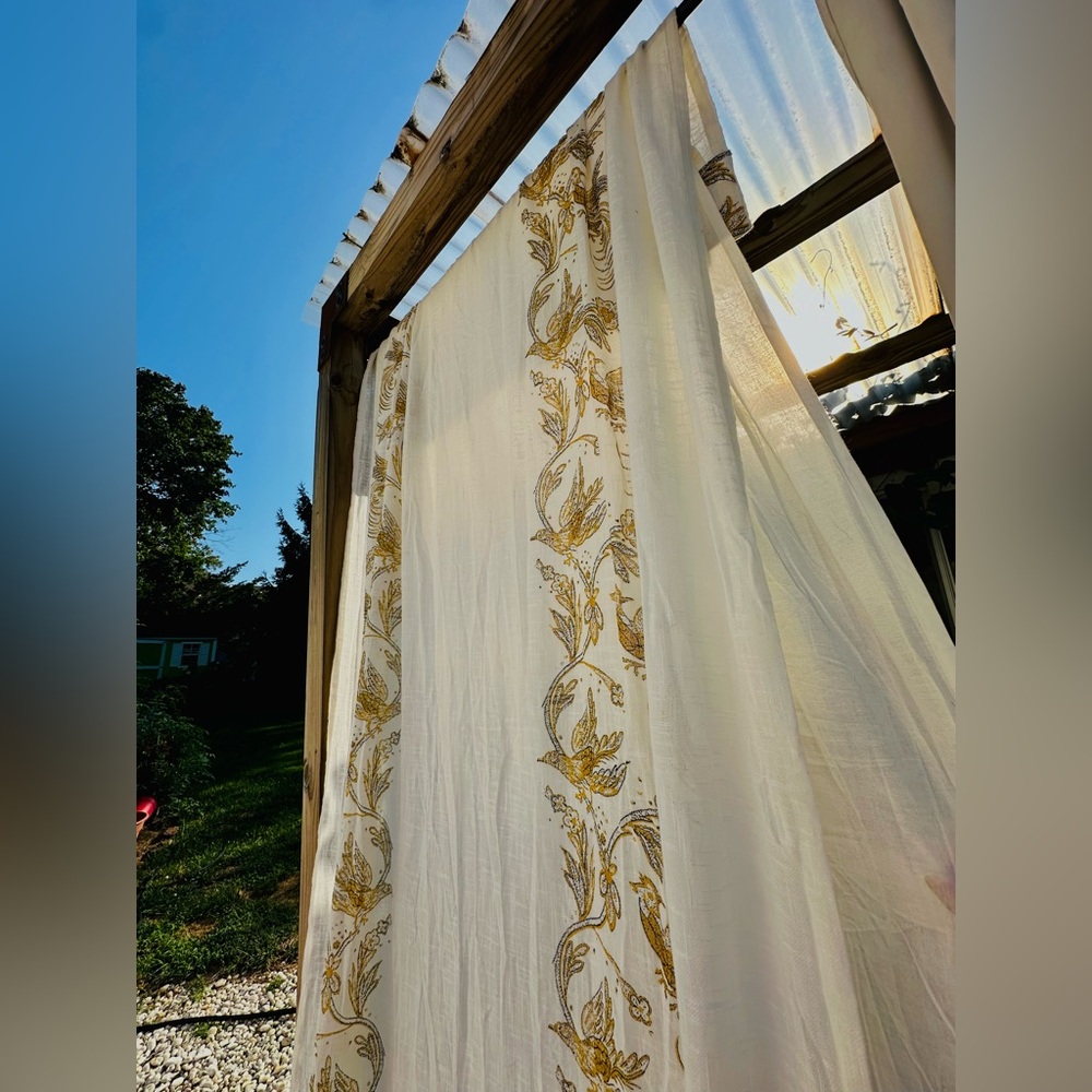 Anthropologie Linen Curtains 50x96, Pair
